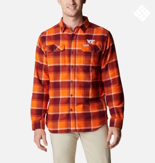 Mens Columbia Long Sleeve Shirts Orange S South Africa - Columbia Best Price